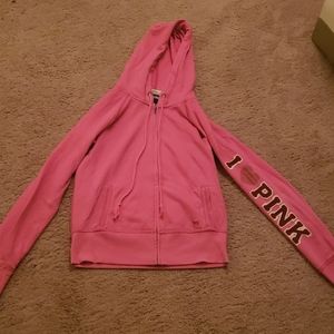 Pink zip up hoodie